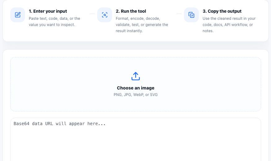 Base64 Image Encoder practical workflow guide in UtilFlow